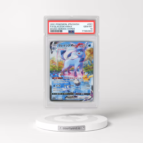2021 Pokémon Sword & Shield Eevee Heroes #091 Glaceon Vmax-Hyper - Full Art (PSA 10 GEM MINT)