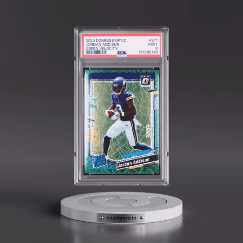 2023 Panini Donruss Optic #271 Jordan Addison - Green Velocity (PSA 9 MINT)