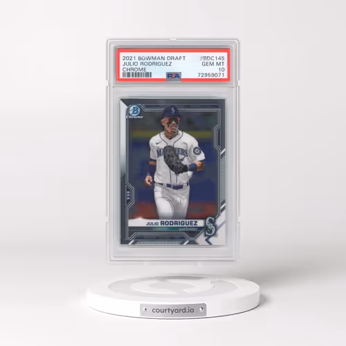 2021 Bowman Draft #BDC145 Julio Rodriguez - Chrome (PSA 10 GEM MINT)