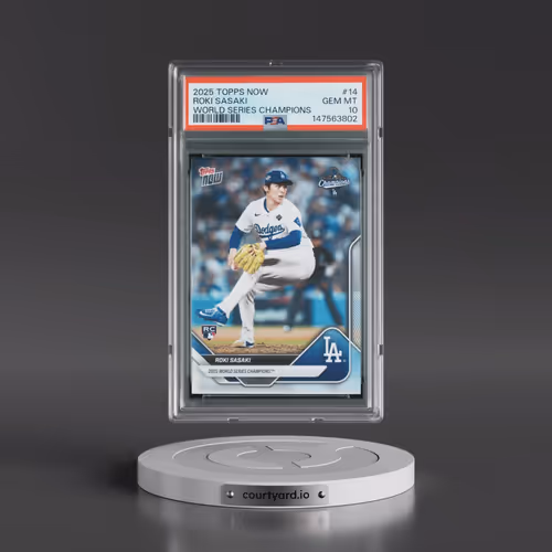 2025 Topps Now los Angeles Dodgers World Series Champions #14 Roki Sasaki (PSA 10 GEM MINT)