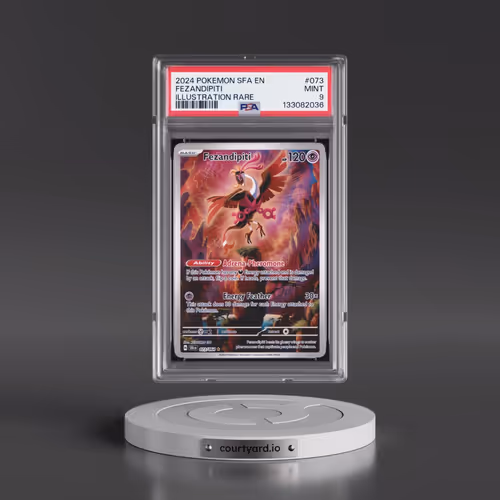 2024 Pokémon Sfa EN-Shrouded Fable #073 Fezandipiti - Illustration Rare (PSA 9 MINT)