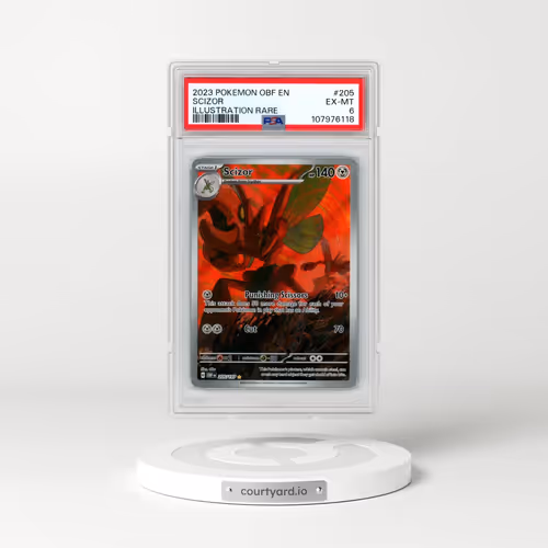2023 Pokémon Obf EN-Obsidian Flames #205 Scizor - Illustration Rare (PSA 6 EX-MT)