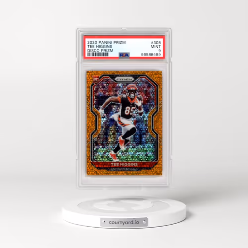 2020 Panini Prizm #308 Tee Higgins - Disco Prizm (PSA 9 MINT)
