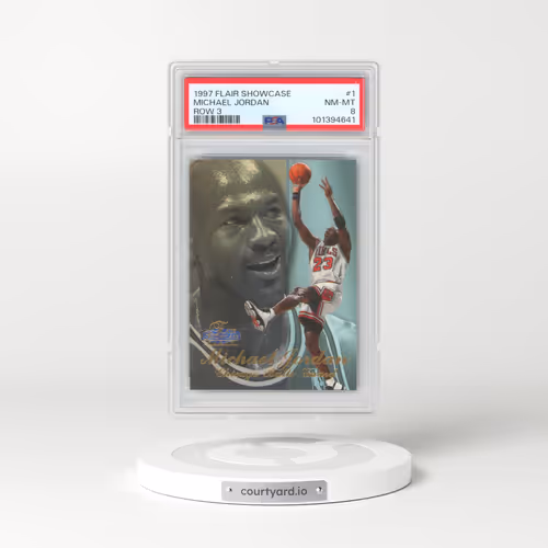 1997 Flair Showcase #1 Michael Jordan - Row 3 (PSA 8 NM-MT)