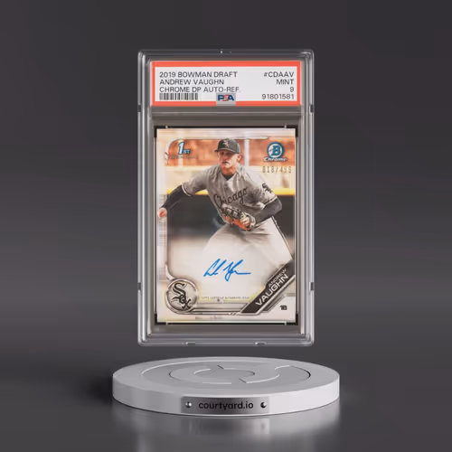 2019 Bowman Draft Chrome Draft Picks Autograph #CDAAV Andrew Vaughn - Refractor (PSA 9 MINT)
