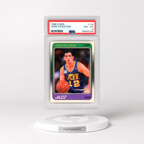 1988 Fleer #115 John Stockton (PSA 8 NM-MT)