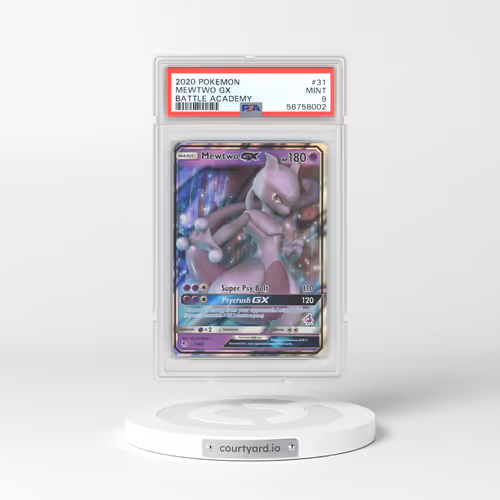 2020 Battle Academy #31 Mewtwo GX - Full Art Holo (PSA 9 MINT)