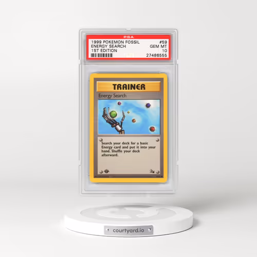 1999 Pokémon Fossil #59 Energy Search - 1st Edition (PSA 10 GEM MINT)