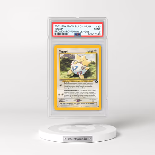 2001 Pokémon Promo Black Star #30 Togepi - Pokemon League (PSA 9 MINT)