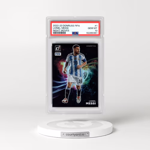 2022 Panini Donruss FIFA Night Moves #1 Lionel Messi (PSA 10 GEM MINT)