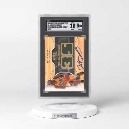2008 Fleer Hot Prospects #NG-KD Kevin Durant - Numbers Game Auto. Jersey (SGC 9 MINT)