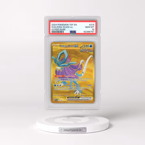 2024 Pokémon Tef EN-Temporal Forces #215 Walking Wake EX - Holo Hyper Rare (PSA 10 GEM MINT)