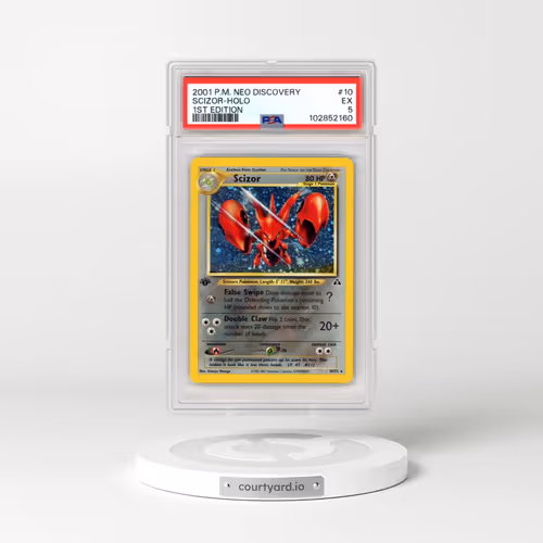 2001 Pokémon Neo Discovery #10 Scizor - 1st Edition Holo (PSA 5 EX)