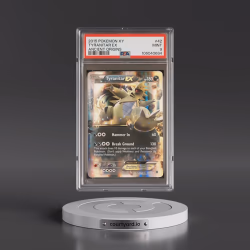 2015 Pokémon XY Ancient Origins #42 Tyranitar EX - Holo (PSA 9 MINT)