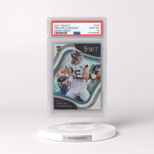 2021 Panini Select #343 Trevor Lawrence - White Prizm (PSA 10 GEM MINT)