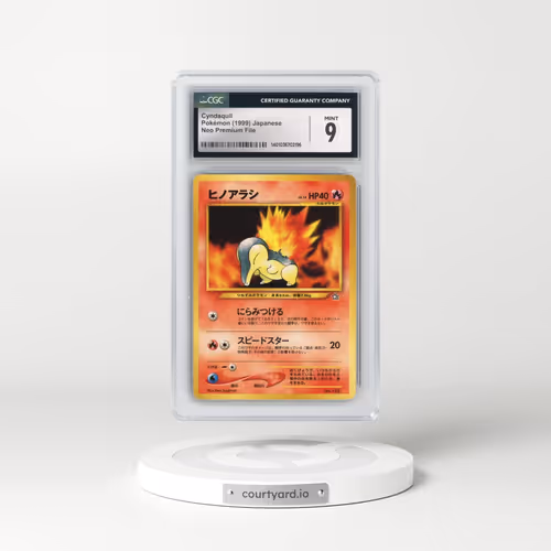 1999 Neo Premium File #155 Cyndaquil - No Rarity (CGC 9 MINT)