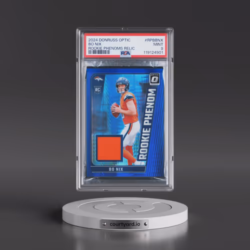 2024 Panini Donruss Optic Rookie Phenoms Relics #RPBBNX Bo Nix (PSA 9 MINT)