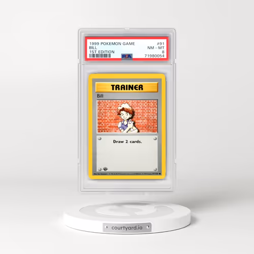 1999 Pokémon Game #91 Bill - 1st Edition (PSA 8 NM-MT)