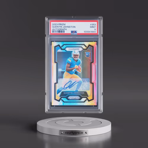 2023 Panini Prizm #353 Quentin Johnston - Autograph (PSA 9 MINT)