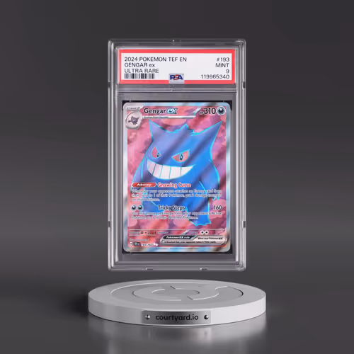 2024 Pokémon Tef EN-Temporal Forces #193 Gengar EX - Holo Ultra Rare (PSA 9 MINT)