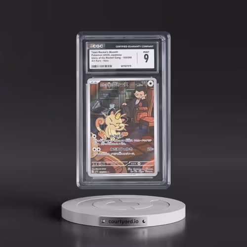 2025 Pokémon SV10-Glory of Team Rocket #109 Team Rocket's Meowth - Art Rare (CGC 9 MINT)