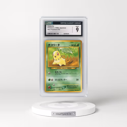 1999 Neo Premium File #152 Chikorita - No Rarity (CGC 9 MINT)