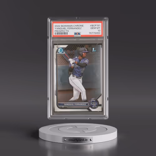 2022 Bowman Chrome Prospects #BCP191 Yanquiel Fernandez (PSA 10 GEM MINT)