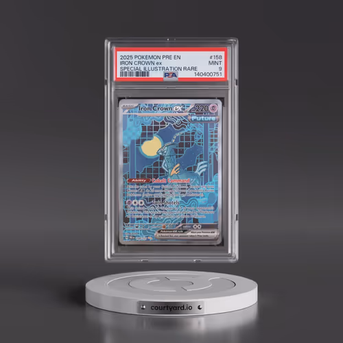 2025 Pokémon Pre EN-Prismatic Evolutions #158 Iron Crown EX - Holo Special Illustration Rare (PSA 9