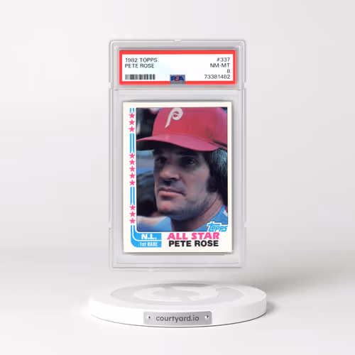 1982 Topps #337 Pete Rose (PSA 8 NM-MT)