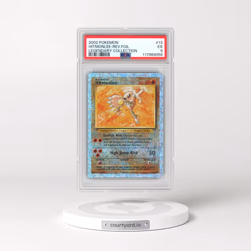 2002 Pokémon Legendary Collection #13 Hitmonlee - Reverse Foil (PSA 5 EX)