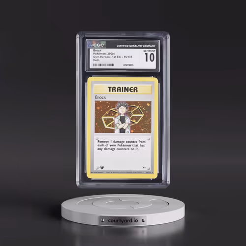 2000 Gym Heroes #15/132 Brock - 1st Edition Holo (CGC 10 GEM MINT)
