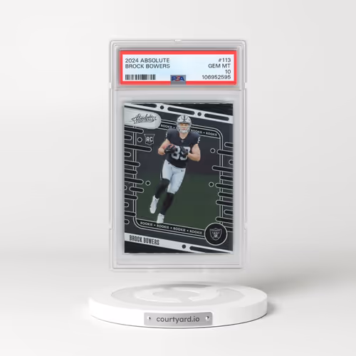 2024 Panini Absolute #113 Brock Bowers (PSA 10 GEM MINT)