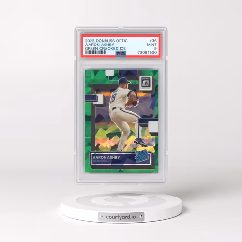 2022 Panini Donruss Optic #36 Aaron Ashby - Green Cracked Ice (PSA 9 MINT)