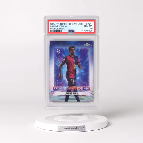2024-25 Topps Chrome UEFA Club Competitions Wonderkids #WK1 Lamine Yamal (PSA 10 GEM MINT)