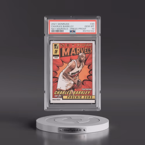 2021 Panini Donruss Net Marvels #20 Charles Barkley - Press Proof (PSA 10 GEM MINT)