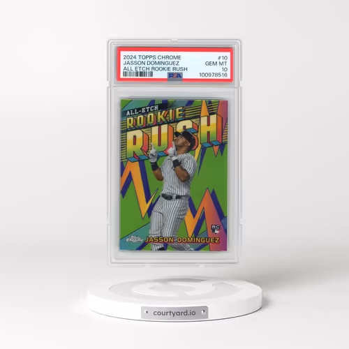 2024 Topps Chrome Chrome All Etch Rookie Rush #10 Jasson Dominguez (PSA 10 GEM MINT)