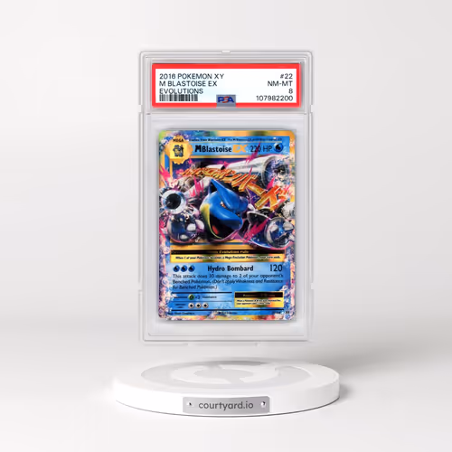 2016 Pokémon XY Evolutions #22 M Blastoise EX - Holo (PSA 8 NM-MT)