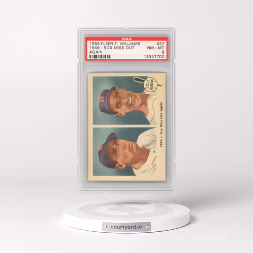 1959 Fleer Ted Williams #37 1949-Sox Miss Out - Again (PSA 8 NM-MT)