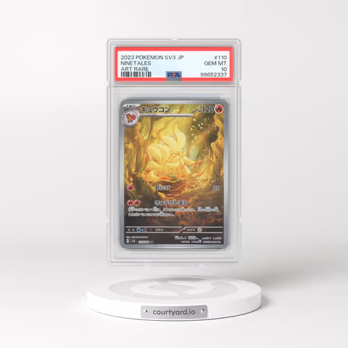 2023 Pokémon SV3-Ruler of the Black Flame #110 Ninetales - Art Rare (PSA 10 GEM MINT)