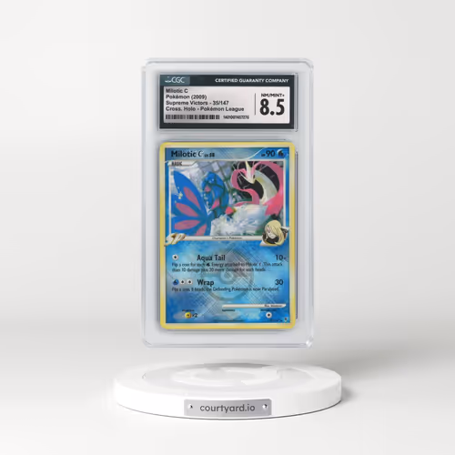 2009 Supreme Victors #35/147 Milotic C - Crosshatch Holo (Cross. Holo) Pokémon League (CGC 8.5 NM-MT+)