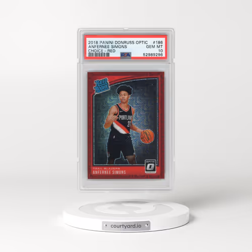 2018 Panini Donruss Optic #186 Anfernee Simons - Choice-Red (PSA 10 GEM MINT)