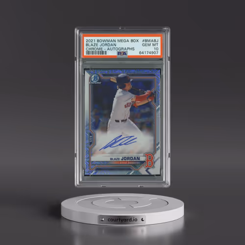 2021 Bowman Mega Box Chrome Autographs #BMABJ Blaze Jordan (PSA 10 GEM MINT)