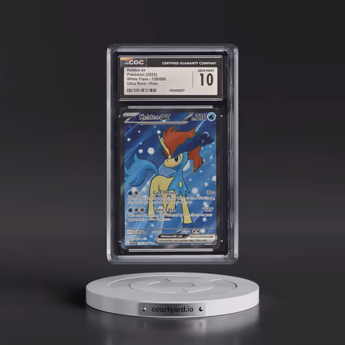 2025 Pokémon Wht EN-White Flare #159 Keldeo EX - Holo Ultra Rare (CGC 10 GEM MINT)
