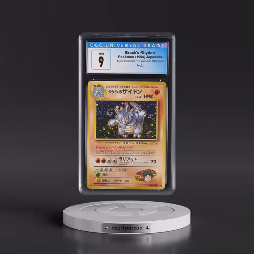 1998 Gym Booster 1: Leaders' Stadium Brock's Rhydon - Holo (CGC 9 MINT)