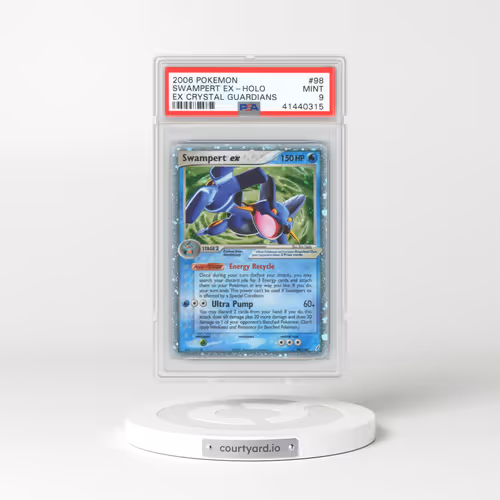 2006 Pokémon EX Crystal Guardians #98 Swampert EX - Holo Holo (PSA 9 MINT)