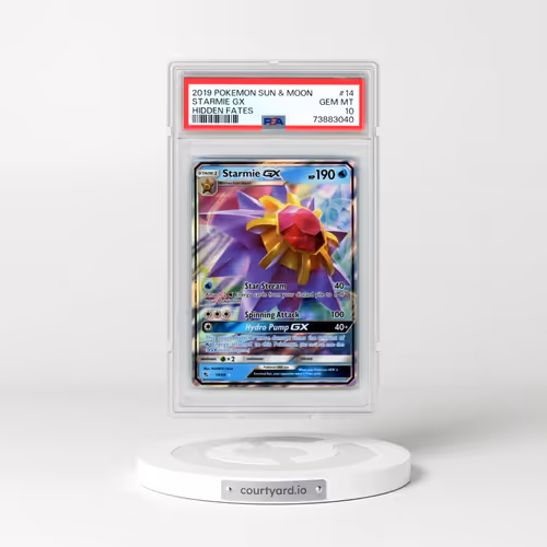 2019 Pokémon Sun & Moon Hidden Fates #14 Starmie GX - Holo (PSA 10 GEM MINT)