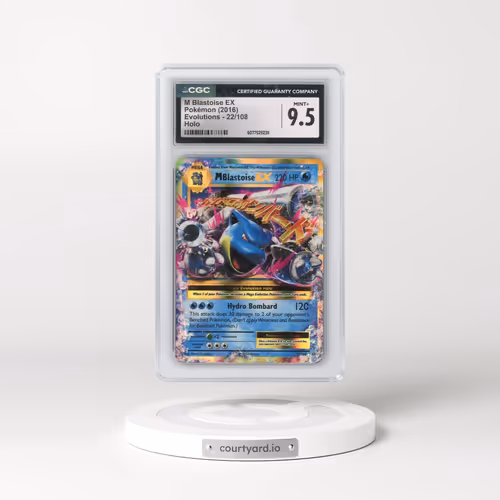 2016 Evolutions #22/108 M Blastoise EX - Holo (CGC 9.5 MINT+)
