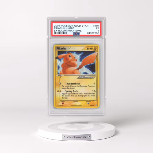 2006 Pokémon EX Holon Phantoms #104 Pikachu - Holo Gold Star (PSA 1 PR)