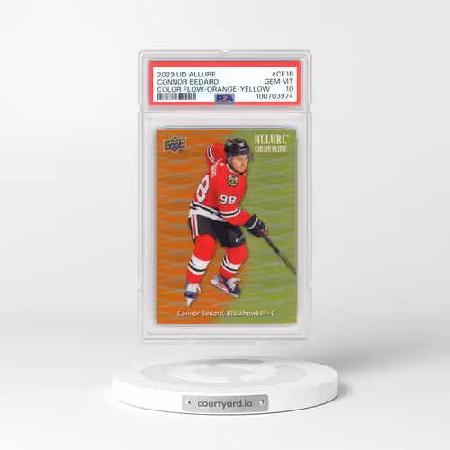 2023 Upper Deck Allure Color Flow #CF16 Connor Bedard - Orange-Yellow (PSA 10 GEM MINT)