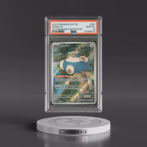 2023 Pokémon Svp EN-SV Black Star Promo #051 Snorlax - 151 Pokemon Center Elite Trainer Box (PSA 10 